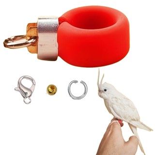 ห่วงเปิด พร้อมห่วงล็อค ซิลิโคน ห่วงเปิดคล้องขานก ปลอกขานก สำ…