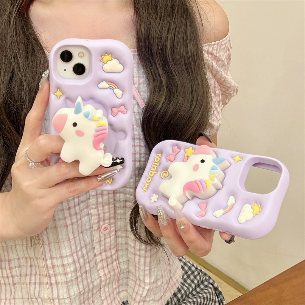 สําหรับIphone Case 17 Pro Max 16 Pro Max 15 Pro Max 14 Pro Max 13 Pro Max 3Dสเตอริโอซิลิโคนนุ่มกรณี
