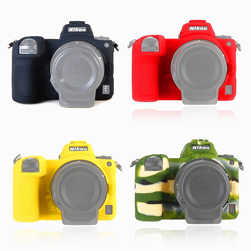 สําหรับ Nikon Z7II Z6II Z7 Z6 Z5 ซิลิโคนเกราะผิวกระเป๋ากล้องป้องกัน Body Cover Protector Anti-skid T