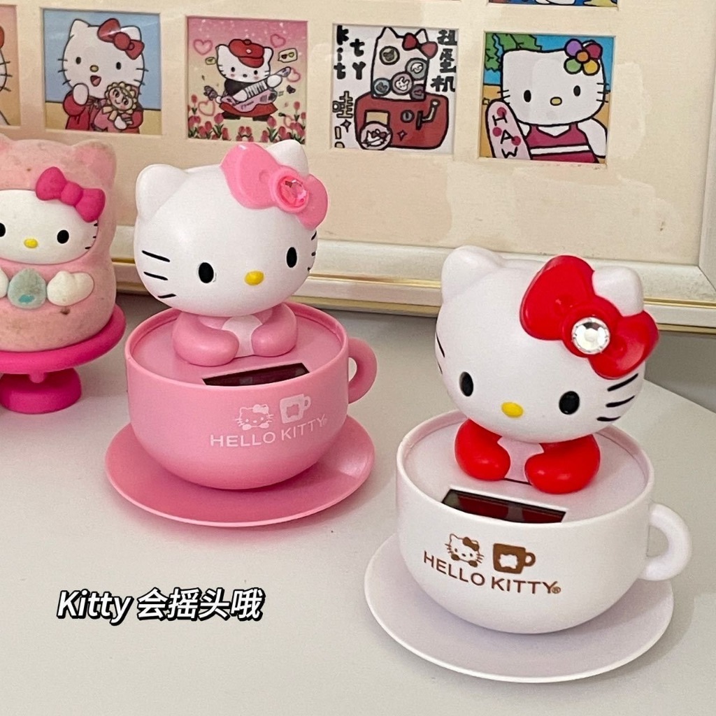 ตุ๊กตาแมวสั่นหัวใช้พลังงานแสงอาทิตย์ ตกแต่งโต๊ะและภายในรถยนต์ น่ารัก เหมาะเป็นของขวัญ