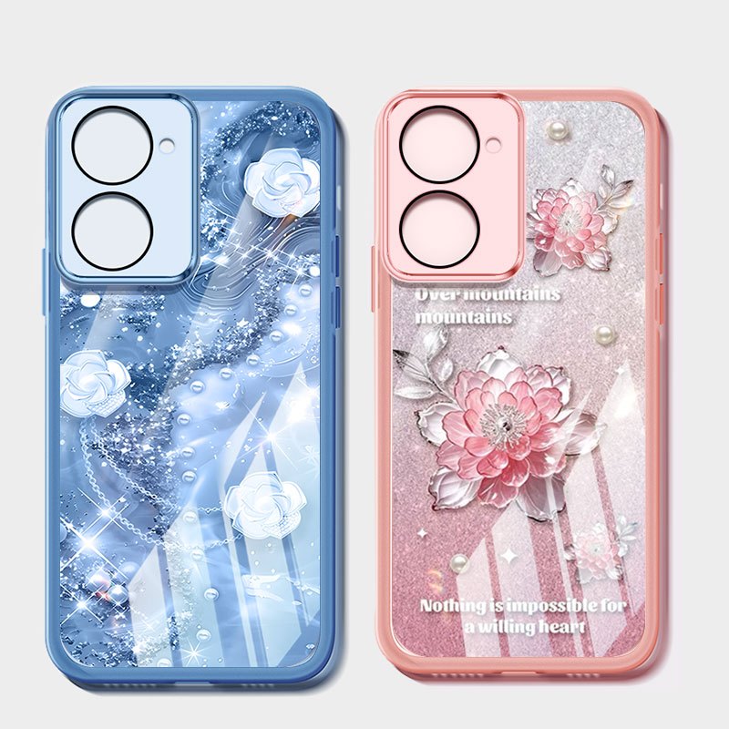 YBD คริสตัลสไตล์สําหรับ Vivo Y03 Y03T Y18 Y18E Y18S Y18T Y18i Y02 Y02A Y02T Y28S Y28E IQOO Z9 Lite T