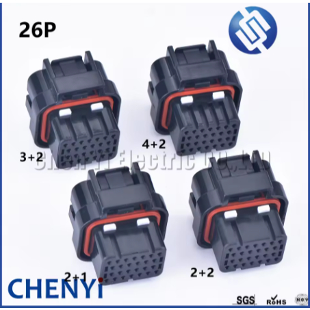 26 เข็มหมุด 3-1437290-7 1473416-1 SUPERSEAL 3/4/5/6 ช่องไฟฟ้าหญิงหรือชาย สายไฟ PCB แบบตรงต่อบอร์ด ปลั๊ก ECU