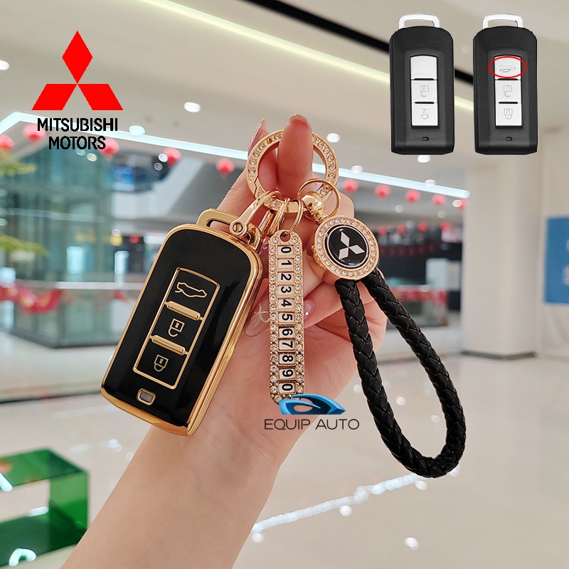 ปลอกกุญแจ Mitsubishi Outlander เคสกุญแจ Mitsubishi Mirage สําหรับ Mitsubishi Mirage/Pajero/Attrage/T