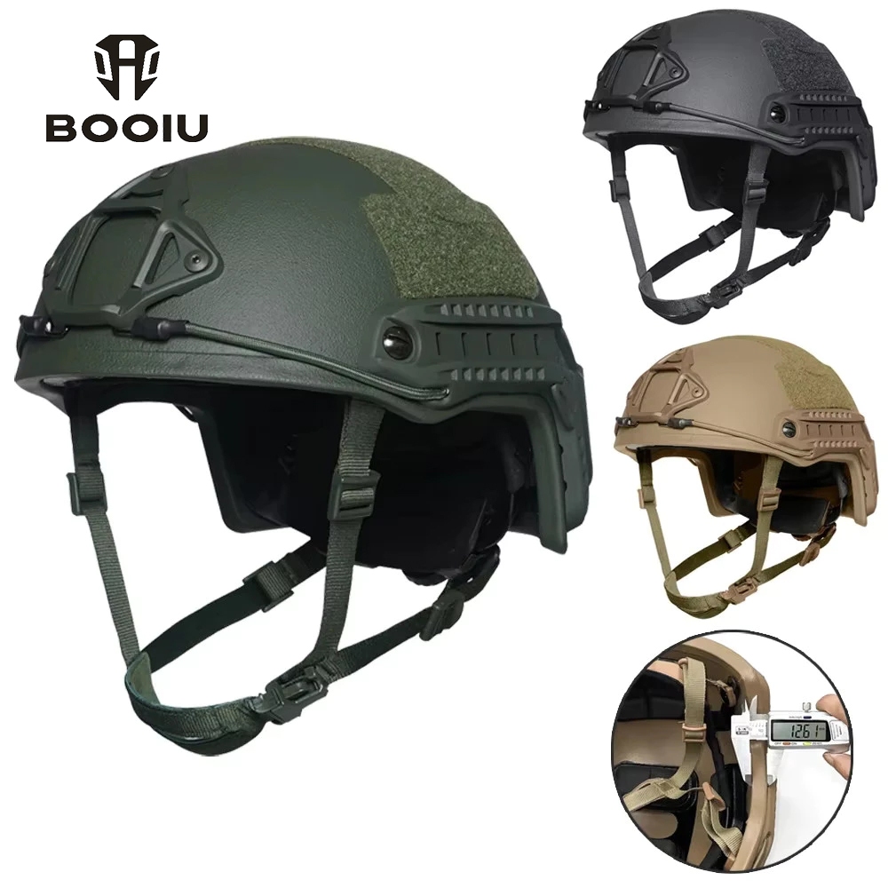 Booiu FAST MH หมวกกันน็อคยุทธวิธีใยแก้ว Airsoft หมวกกันน็อค CS กิจกรรมกลางแจ้งป้องกันการฝึกอบรมหมวกกันน็อคทหาร