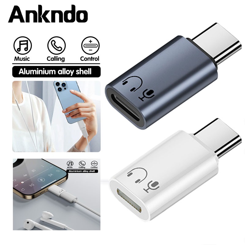 Light/ning Female To Type-C Male Audio Converter หูฟังหูฟังสําหรับโทรศัพท์ 15/16 Pad Mac/-Book Type C โทรศัพท์