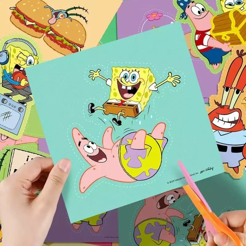 ชุดตัดกระดาษ DIY สำหรับเด็ก ลาย SpongeBob SquarePants thumbnail 6