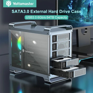 Yottamaster DF5RU3 4 Bay 5 Bay Raid RGB Hard Drive Enclosure…