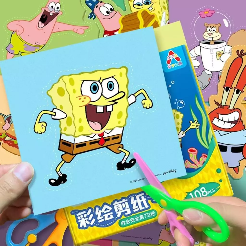 ชุดตัดกระดาษ DIY สำหรับเด็ก ลาย SpongeBob SquarePants thumbnail 3