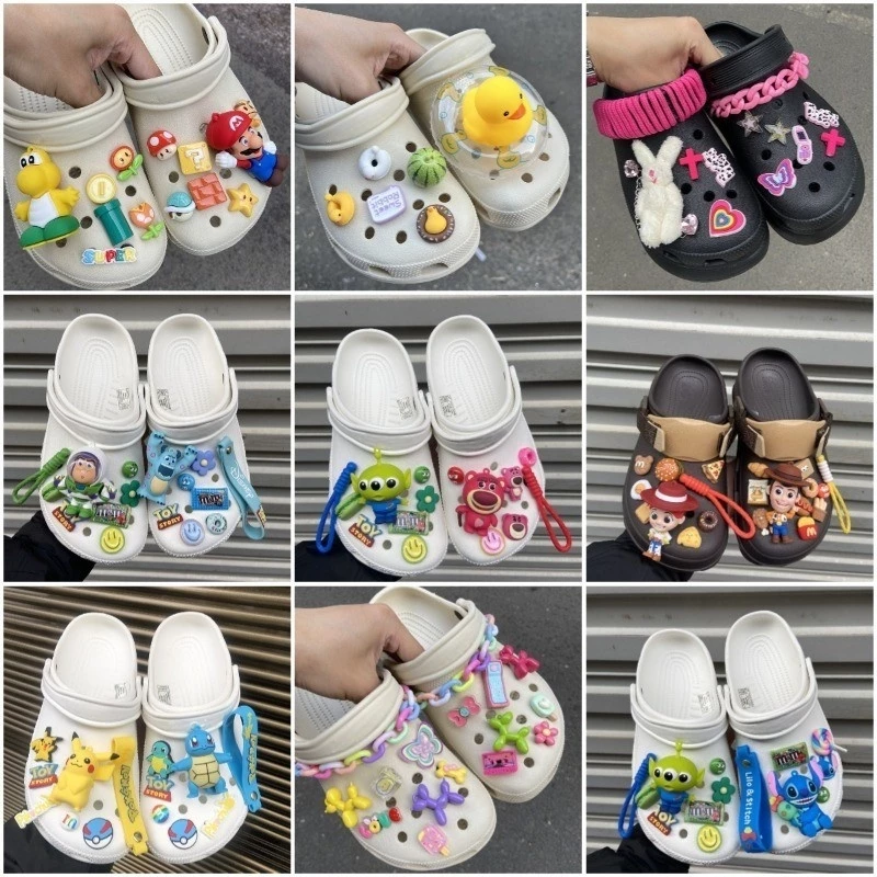 50style 3D ที่ถอดออกได้การ์ตูนรองเท้า Charms ตกแต่งรองเท้าs หัวเข็มขัดน่ารักรองเท้าอุปกรณ์เสริมตกแต่งสําหรับสาว