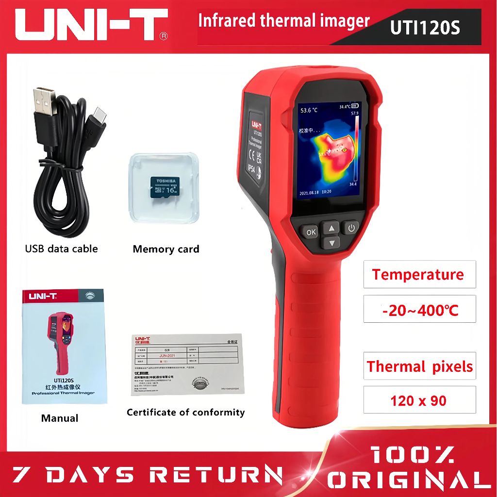 Uni-t UTi120S เครื่องภาพความร้อน PCB อินฟราเรด-20~400℃ 120X90 แบบมือถือ, UTi120S Thermal Imager กล้อ
