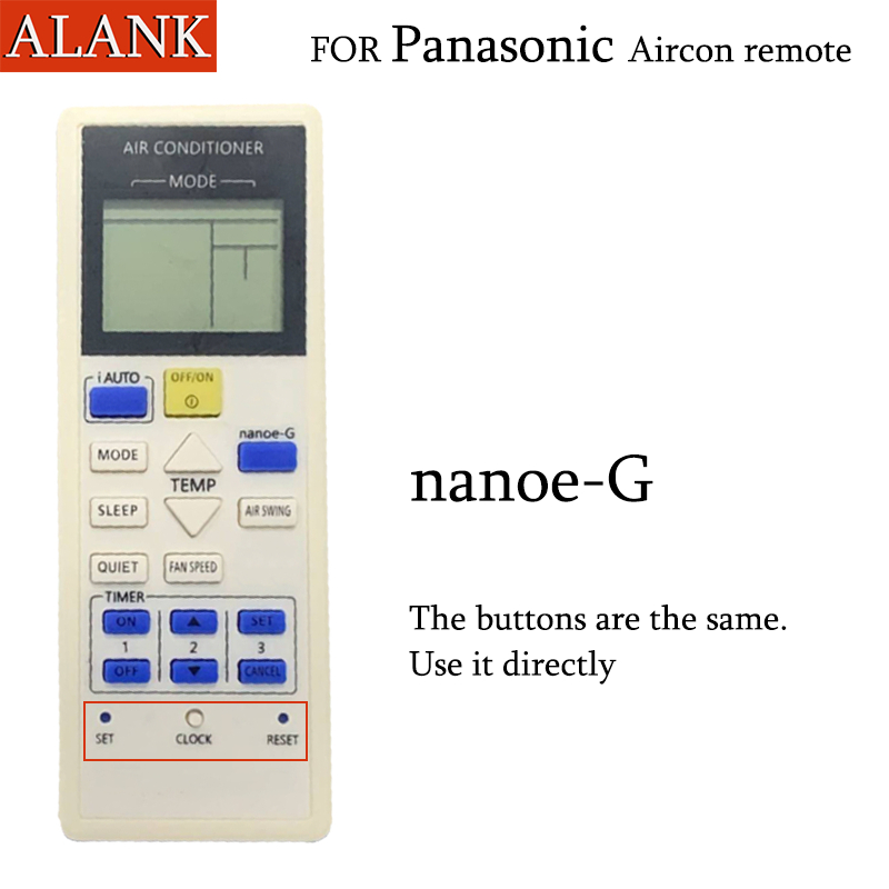 ALANK Remote รีโมทแอร์พานาโซนิค Panasonic (สำหรับแอร์แบบแยกส่วน)