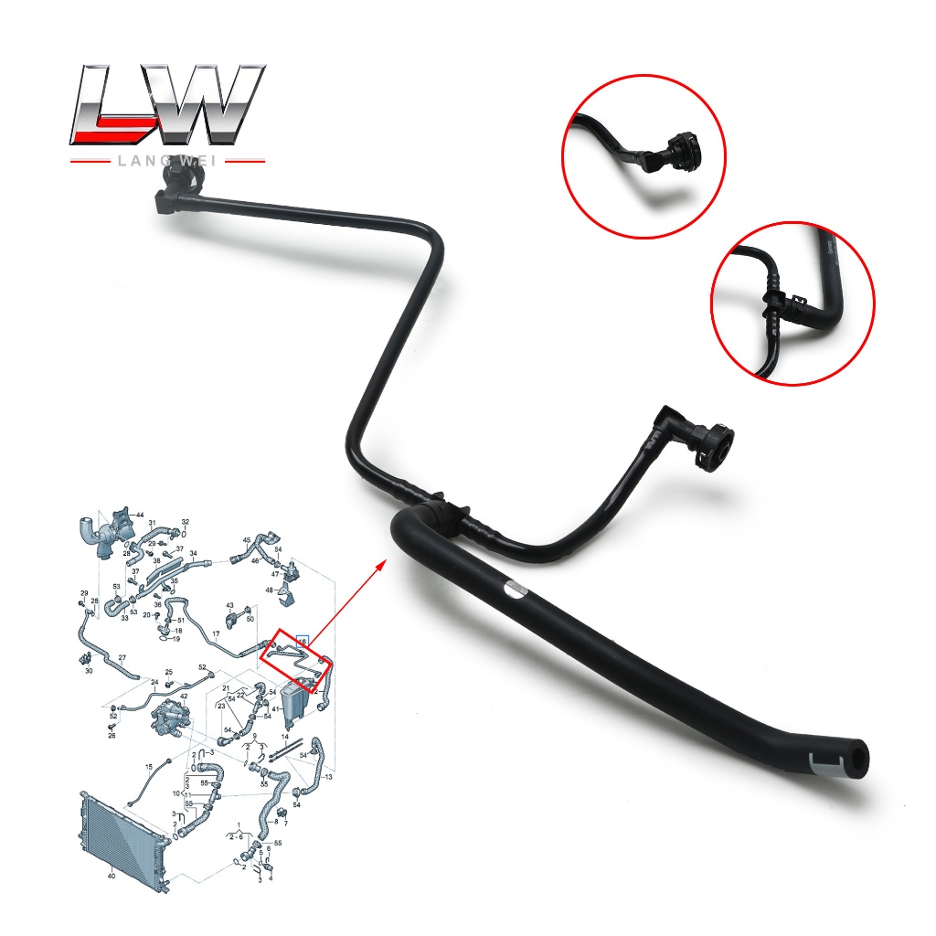 8K0 121 081 BH 95B121447ท่อระบายความร้อนสําหรับ Audi A4 A5 Q5 ท่อหม้อน้ํา 8K0121081ข