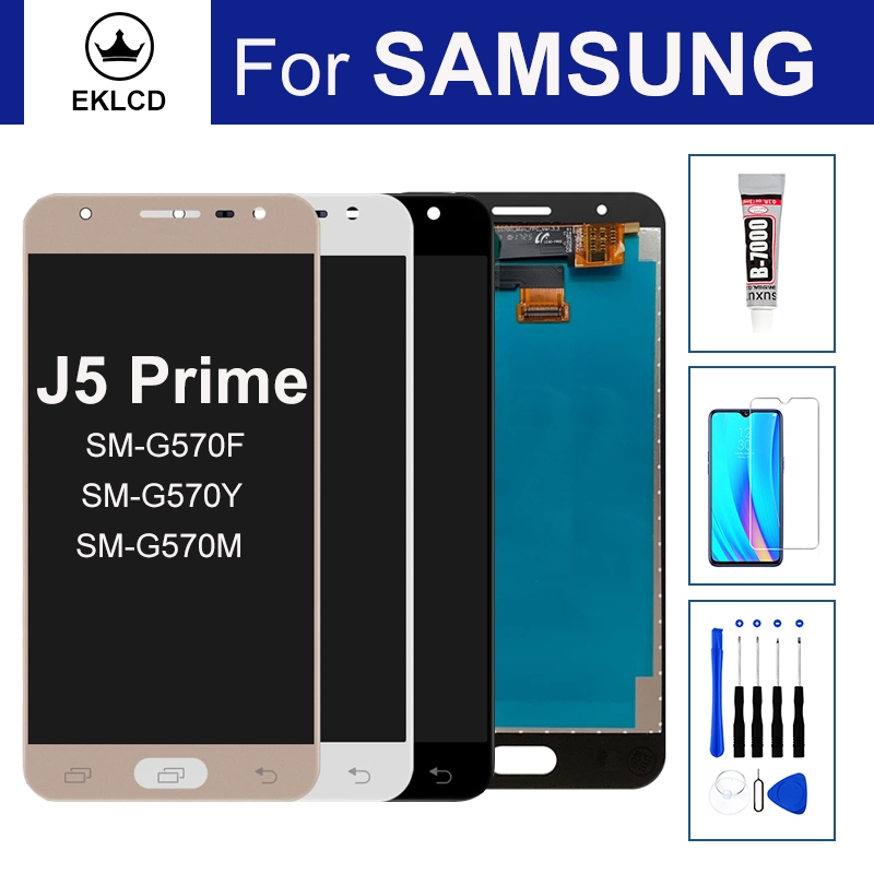 อะไหล่หน้าจอสัมผัสดิจิทัล LCD แบบเปลี่ยน สําหรับ Samsung Galaxy J5 Prime G570 G570F DD G570F
