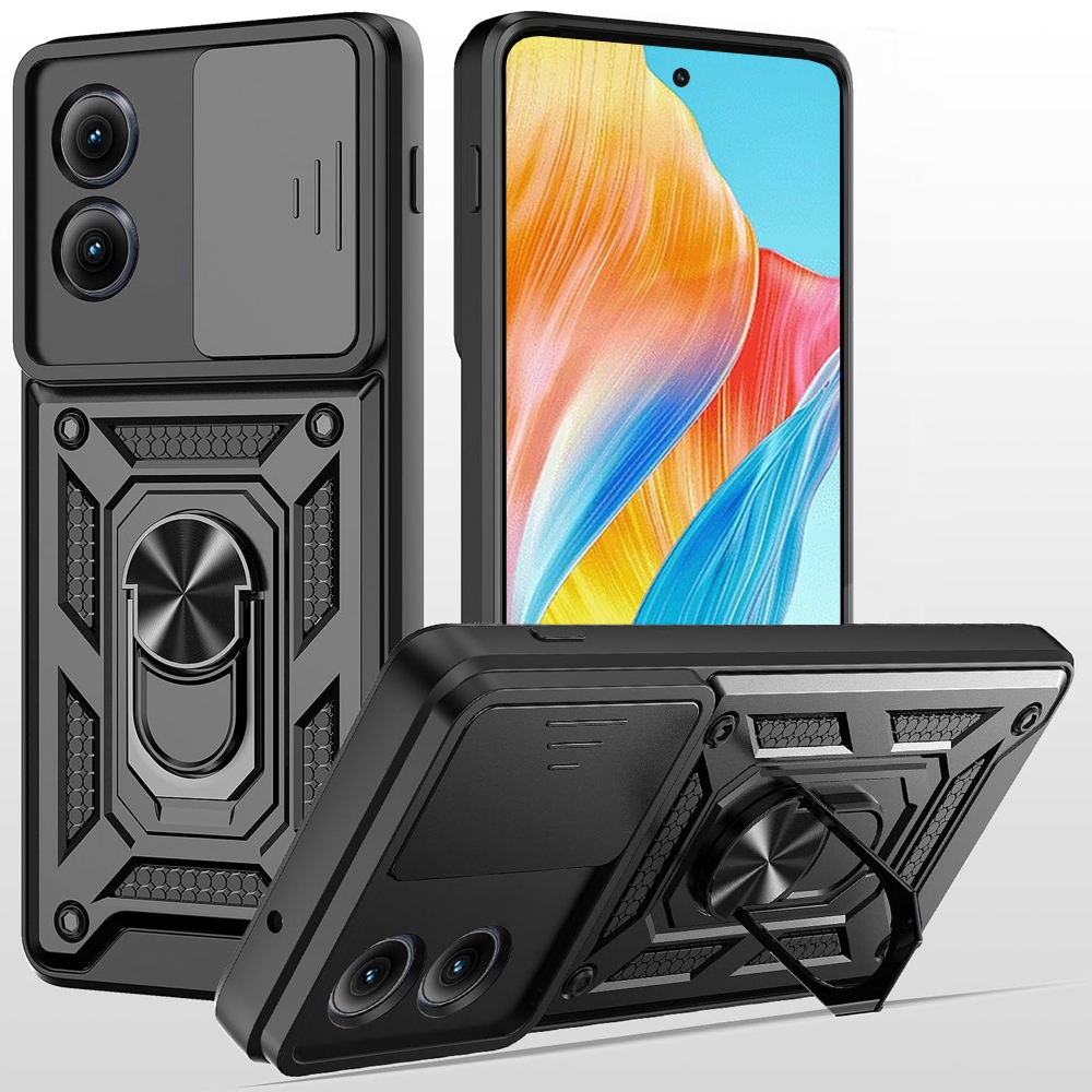 กันกระแทกหนักป้องกันกรณียากพร้อมขาตั้งโลหะ OPPO A6 Pro A5X A5 Pro A3X A60 A18 A38 A78 A58 A17 A57 A98 A79