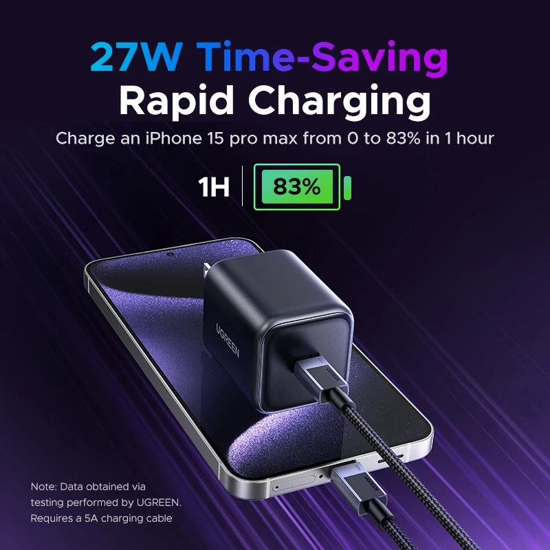 【Nexode】UGREEN Mini GaN 45W Charger USB C USB A Nexode Quick Fast Charger สําหรับ Samsung S25 Ultra S24 iPhone 17 Pro Max thumbnail 4