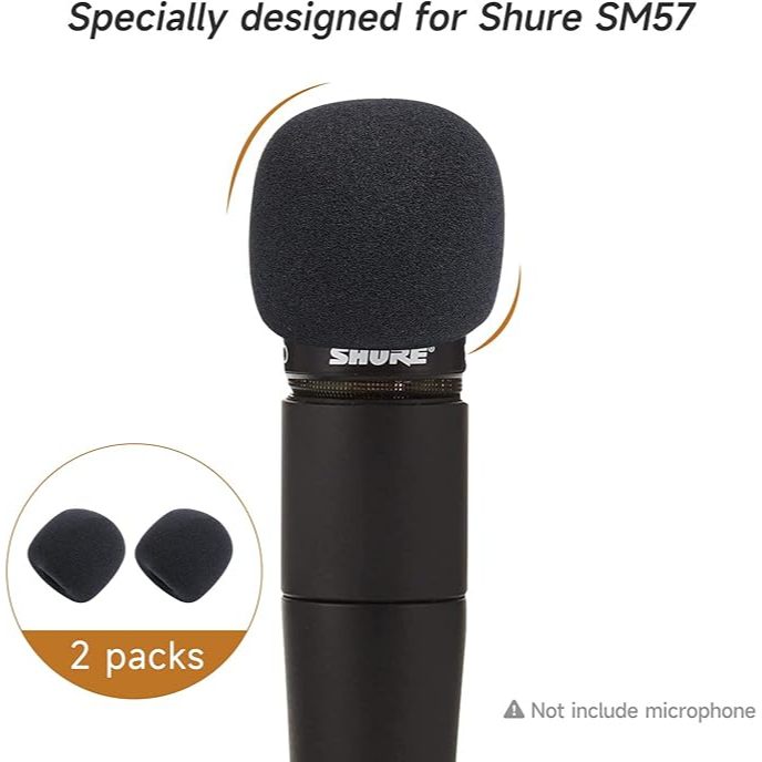 SM57 Pop Filter - Perfect Mic Windscreen Cover Foam Cover ใช้งานร่วมกับ Shure SM-57 Dynamic Instrume