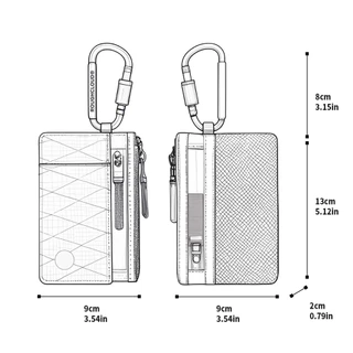 แปรงป้องกันการโจรกรรม RFID ผู้ถือบัตรซิปกระเป๋าใส่เหรียญหูฟังเปลี่ยนกระเป๋าขนาดเล็กกรณีกุญแจรถ รหัส การ์ดกระเป๋าสตางค์