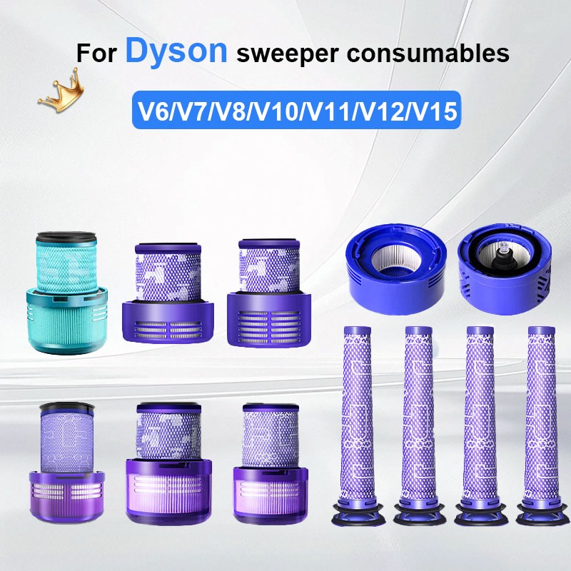 สําหรับ Dyson V7/V8/V6/V10slim/V11/V12 /V15 hoover ตลับหมึกด้านหน้าด้านหลังกรองอุปกรณ์เสริม