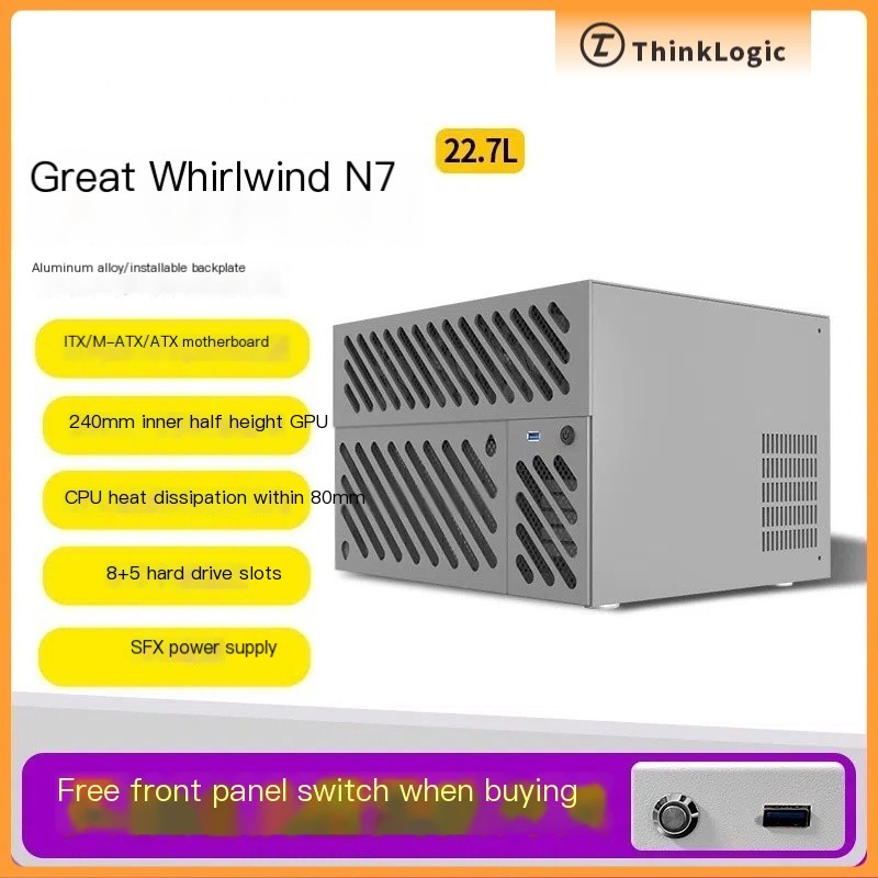 Gaumey  N7 NAS Case แชสซี 8-Bay + 5-Bay ITX/MATX/ATX เมนบอร์ด 240 ระบายความร้อนด้วยน้ํา SFX Power ใน