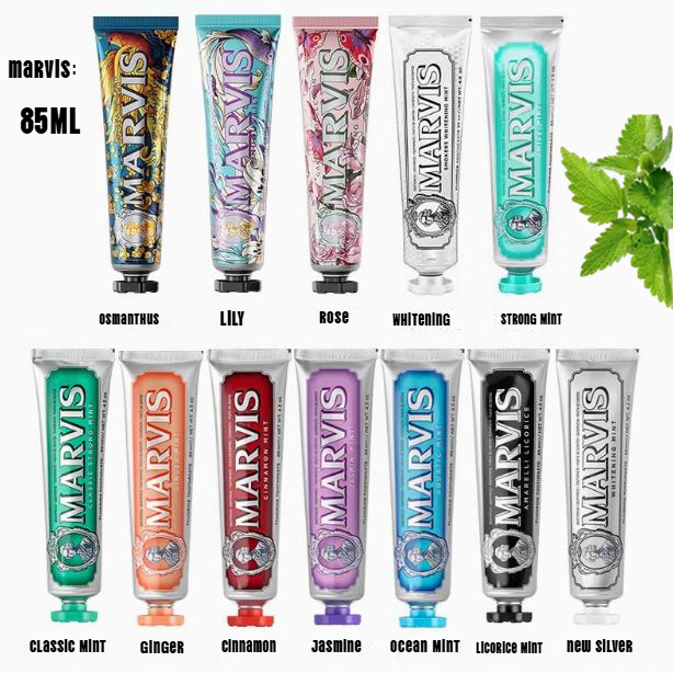 🔥Marvis มาร์วิส มีกลิ่นใหม่ 85ml จากอิตาลี ฟันลื่นสะอาดใช้ดีจริงๆ toothpasteยาสีฟันมาร์วิส​ มีหลายสู
