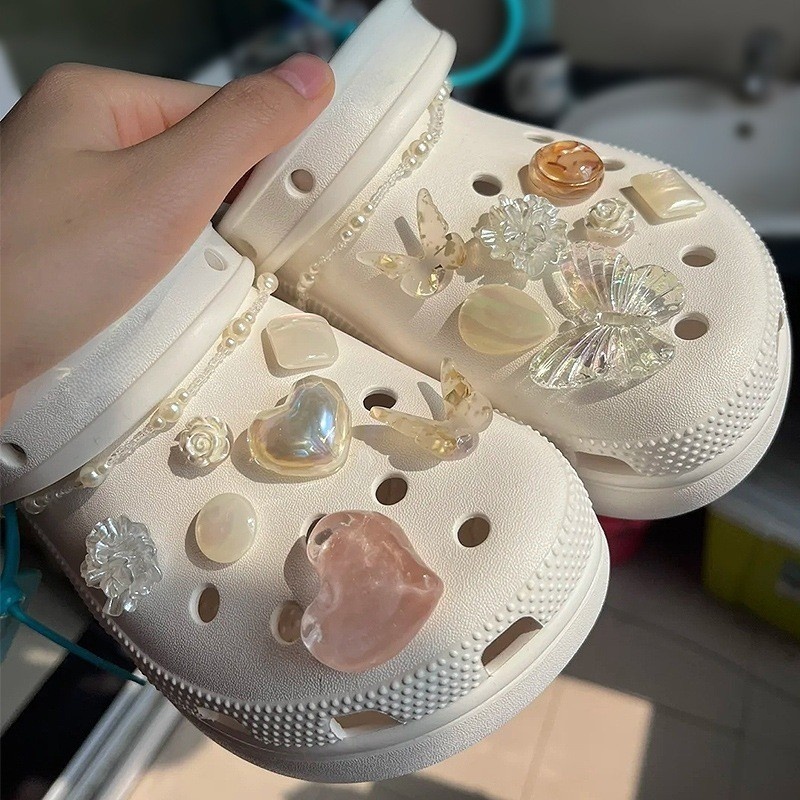 16ชิ้น/เซ็ตแฟชั่นรองเท้าเสน่ห์สําหรับสาขาสร้างสรรค์และดอกไม้อุดตันรองเท้าหัวเข็มขัดน่ารักอุปกรณ์รองเท้าตกแต่งสําหรับสาวๆ