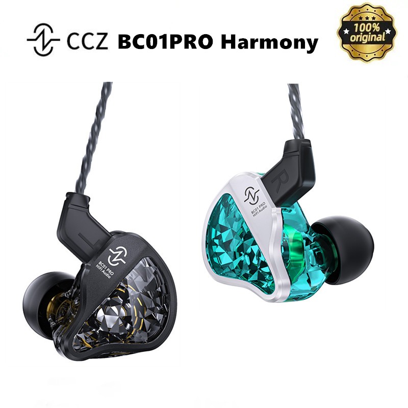 CCZ Harmony BC01 Pro Hybrid หูฟังแบบมีสาย In-ear Monitor HiFi IEM หูฟังที่ถอดออกได้ OFC