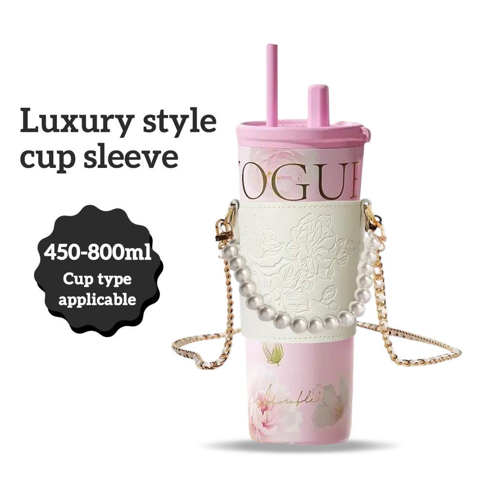 PISUZ WAY （26oz/780ml）แก้วกาแฟสแตนเลสซับเซรามิกพร้อมฝาปิดกระติกน้ําสูญญากาศ Tumbler Floral Series - รูปที่ 7