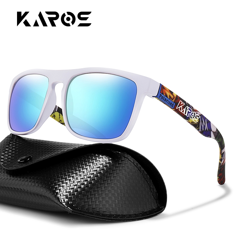 KAROS แฟชั่นแว่นตากันแดดโพลาไรซ์ UV400 Unisex กลางแจ้งสําหรับอุปกรณ์ตกปลา Travel party แว่นสายตา