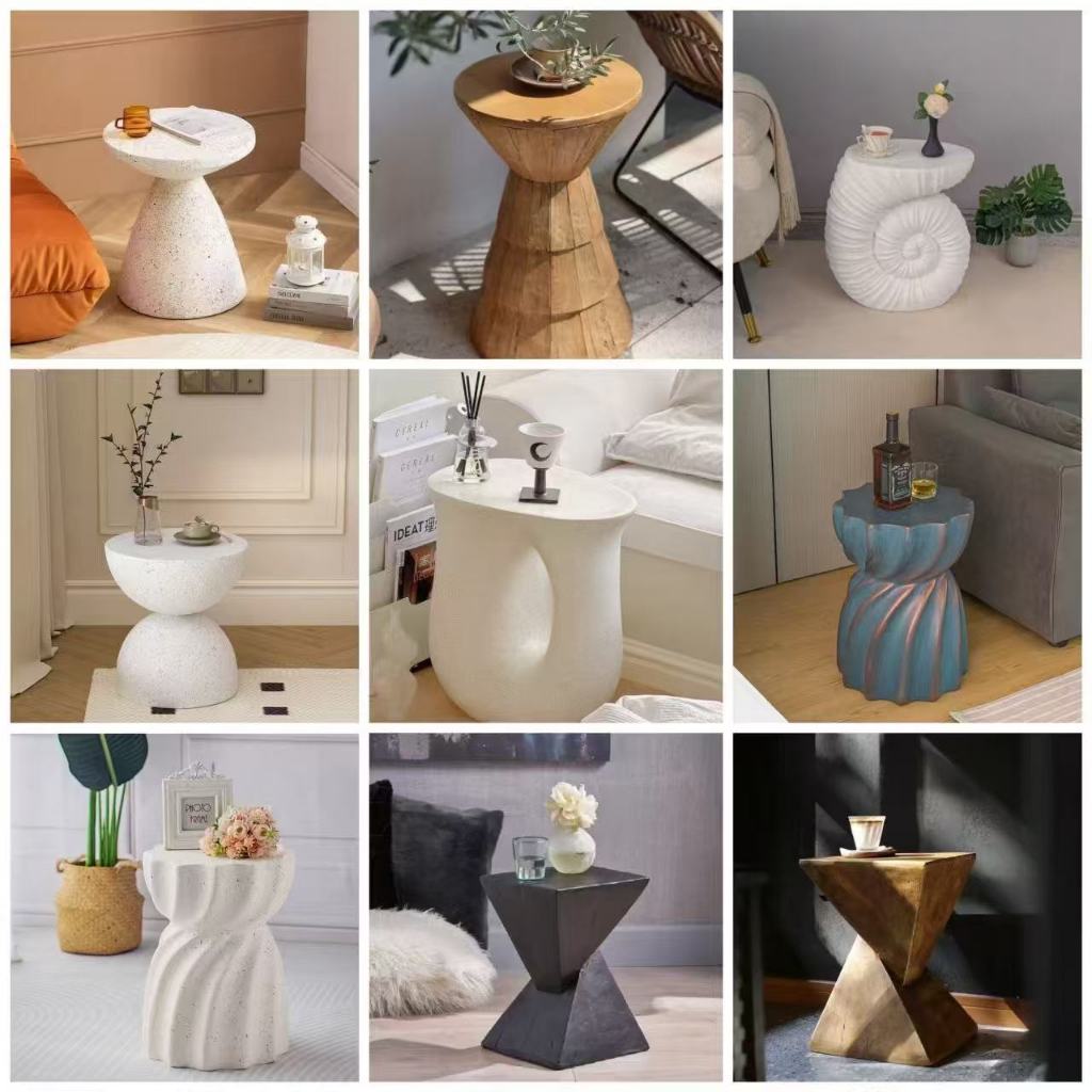 Nordic Simple Art เรขาคณิตด้านข้างตารางห้องนั่งเล่นโต๊ะกาแฟ Study ด้านข้างตารางต้องมี E0 เกรดเพื่อสุขภาพเป็นมิตรกับสิ่งแวดล้อม