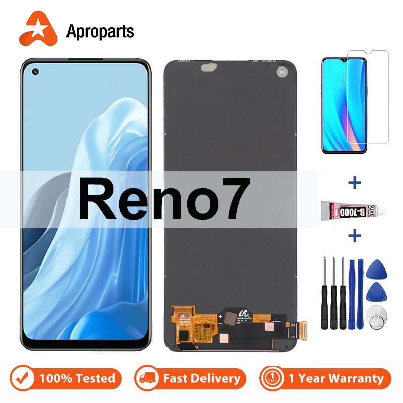 LCD สําหรับ OPPO Reno5 4G Reno5 5G Reno7 5G Reno 5 4G 5G Reno 7 5G จอแสดงผล การประกอบจอสัมผัส Digitizer