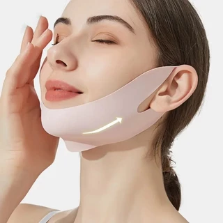 ผ้าปิดกระชับสัดส่วน แผ่นรัดรูปกราม V Shape สายรัดกระชับสัดส่วนใบหน้า เข็มขัดยกกระชับใบหน้า ยกคาง ยกแก้ม เข็มขัดลดริ้วรอย ลดคางสองชั้น สายรัดหน้า V Line เครื่องมือเสริมสวย มาส์กนอนหลับ