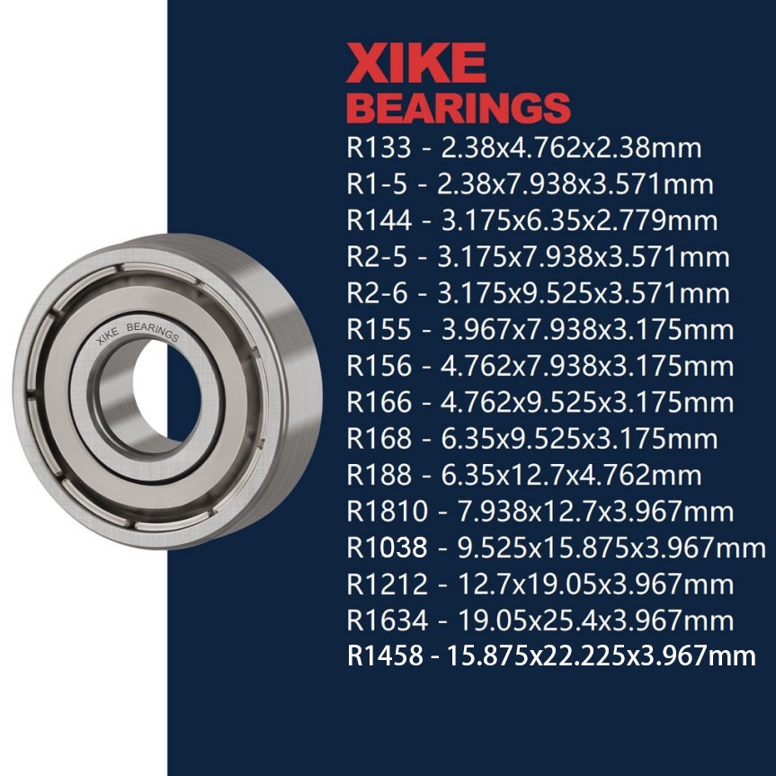 XiKe R133ZZ R144ZZ R155 R156ZZ R166ZZ R168 R188 R1810 R1212 R1458 R1634ZZ  Deep Groove Ball Bearing