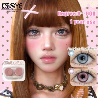 KSSEYE คอนแทคเลนส์สําหรับEye 2pcs American Sweetheart Blue/P…