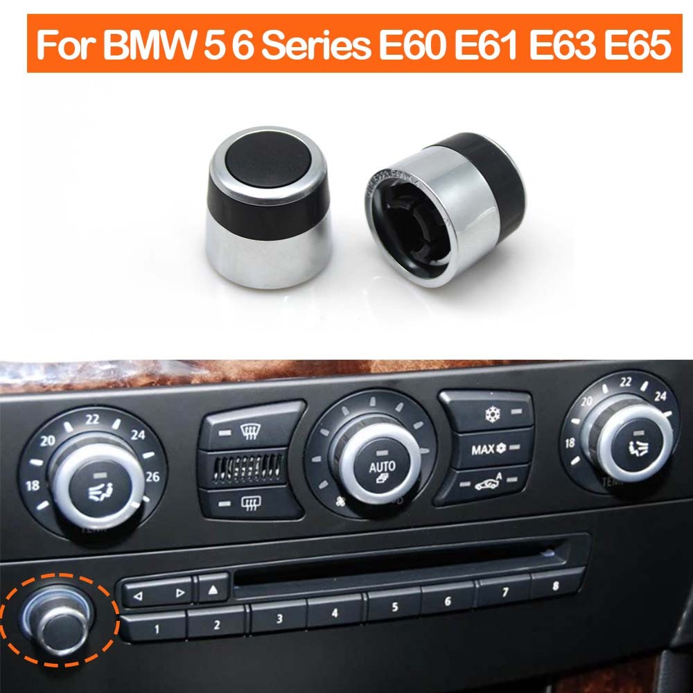 รถวิทยุเครื่องเล่น CD ปริมาณสวิตช์หมุนปุ่มลูกบิดสําหรับ BMW 5 6 Series E60 E61 E63 E65 2003-2008