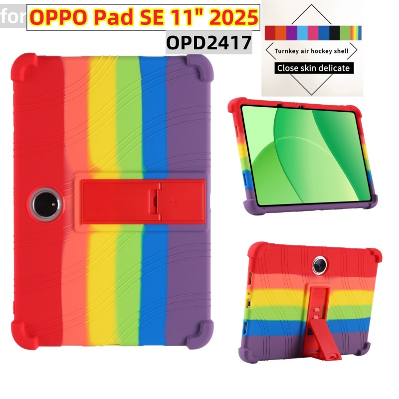เด็กผิวซิลิคอนอ่อนสําหรับ OPPO Pad SE 11 นิ้ว 2025 ฝาครอบแท็บเล็ตสําหรับ OPPO PadSE 11 "OPD2417 Funda KickStand เกราะป้องกัน