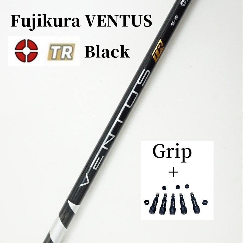 เพลาไดรเวอร์กอล์ฟ Fujikura VENTUS Black TR5 Graphite Shafts S/X 45 นิ้ว 0.335 เคล็ดลับพร้อมด้ามจับและแขนเสื้อ