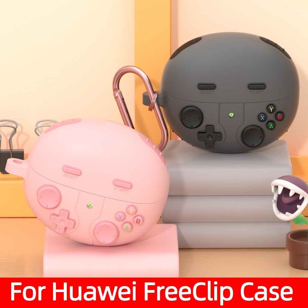 สําหรับ Huawei Freeclip กรณี 3D การ์ตูนเกม Consol หูฟัง Capa สําหรับ Huawei Freeclip ฝาครอบตะขอ