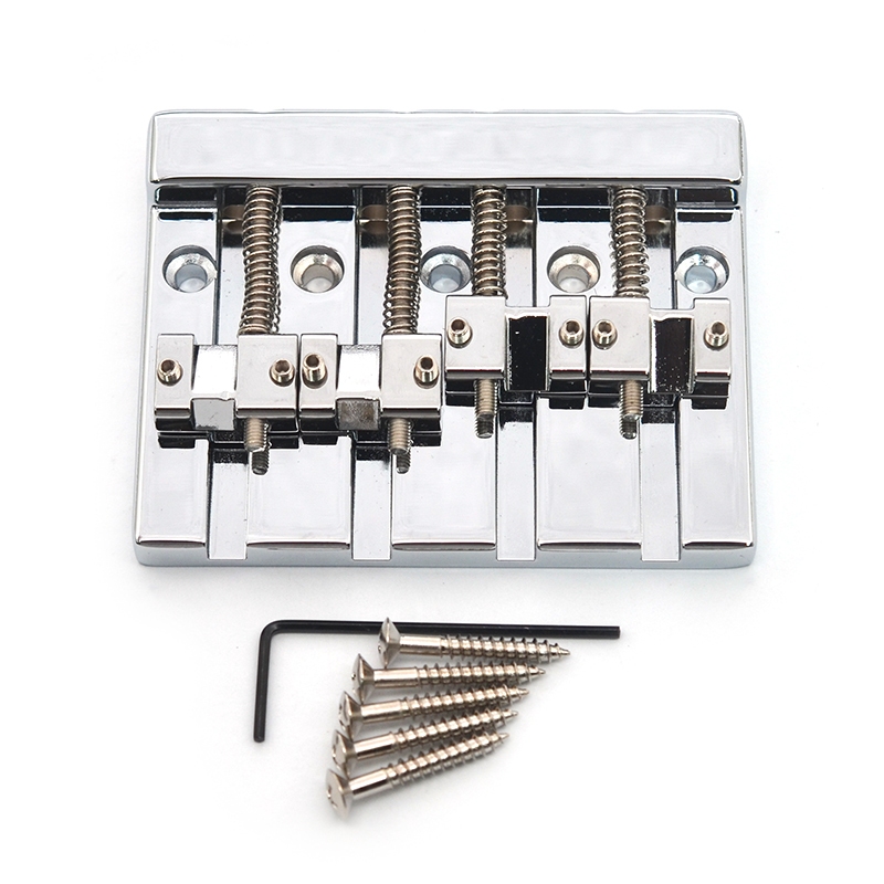 Vintage 4 String Bass Bridge 82.3x63.5MM String ด้านล่างผ่าน String Spacing 19 มม.เบสคงที่สะพาน