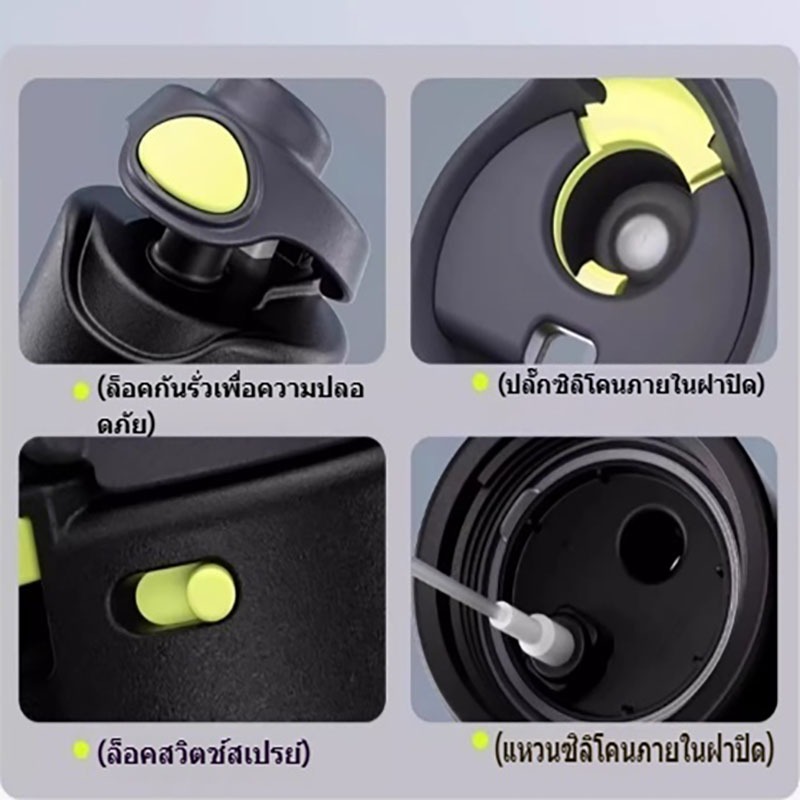 จัดส่งรวดเร็ว ขวดน้ำ กระบอกน้ำ กระบอก พกพา สเปรย์ เกรดพรีเมี่ยม Spray water bottle ออกกำลังกาย ขนาด 780 ml เหมาะสำหรับการออกกำลังกายกลางแจ้ง - รูปที่ 4