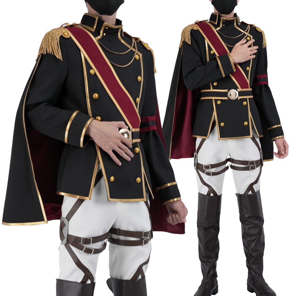 Holoun AOT Cosplay คอสเพลย์ Levi Ackerman ชุดบอดี้สูทผู้ชาย เครื่องแต่งกายโจมตีบน Titan