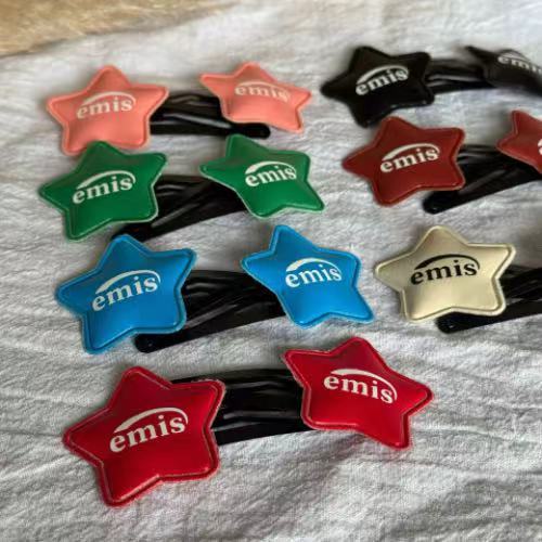 EMIS 1คู่สไตล์เกาหลี เอมิส กิ๊บติดผมตัวอักษรดาวน่ารัก