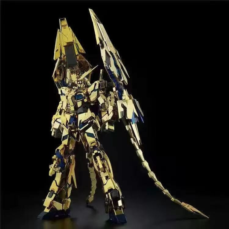 Daban 6642S Phenex NT 1/100 MG Electroplate Gold Unicorn ประกอบของเล่น Mecha Action Figure ของเล่นปร