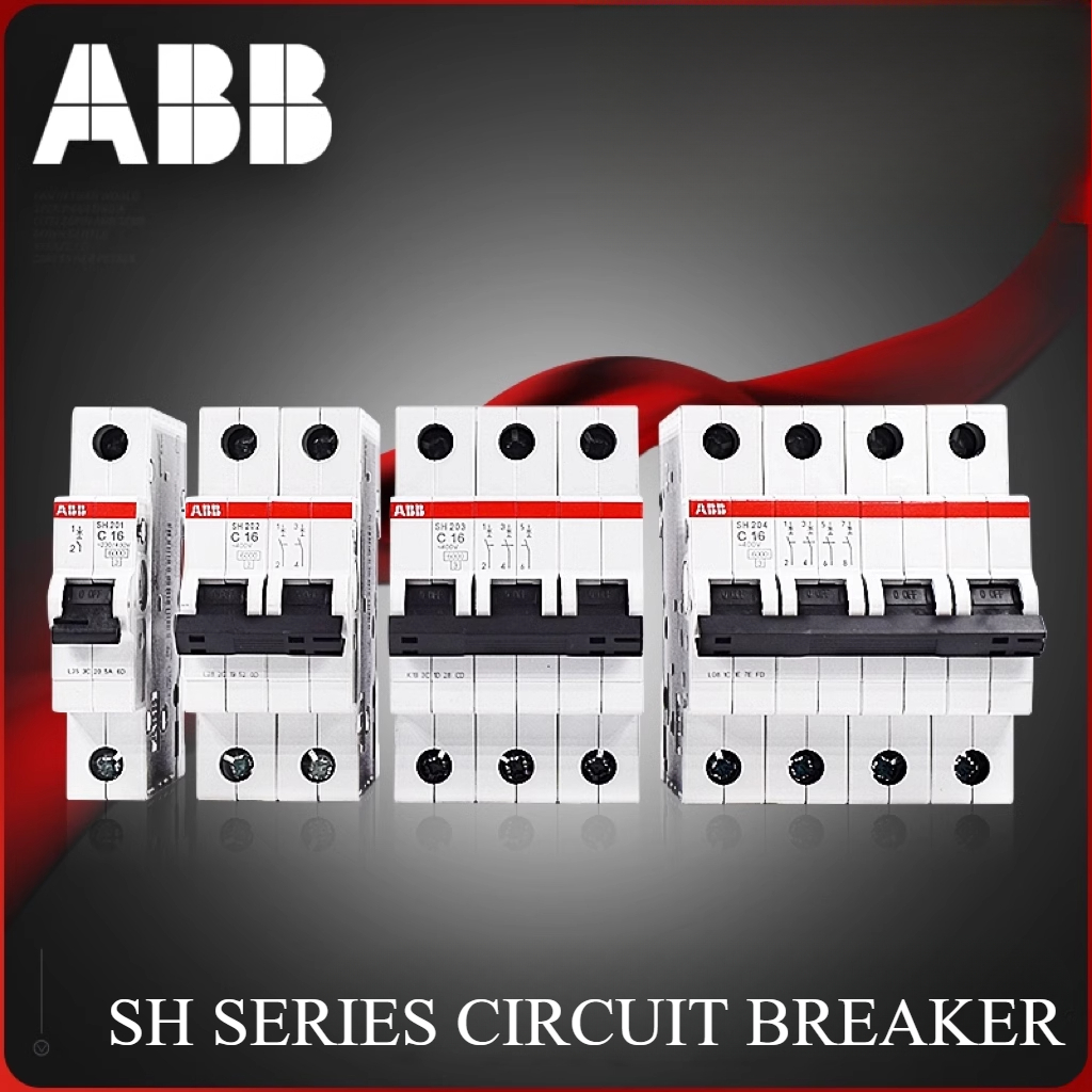 Original ABB Miniature Circuit Breaker SH200 Series C ประเภท SH201 SH202 SH203 SH204 1A 2A 3A 4A 6A 