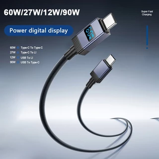 hoco. X118 จอแสดงผลหน้าจอสายชาร์จข้อมูล 60W/27W/90W Super Fast Charge อลูมิเนียมวัสดุหัวชาร์จทนทาน