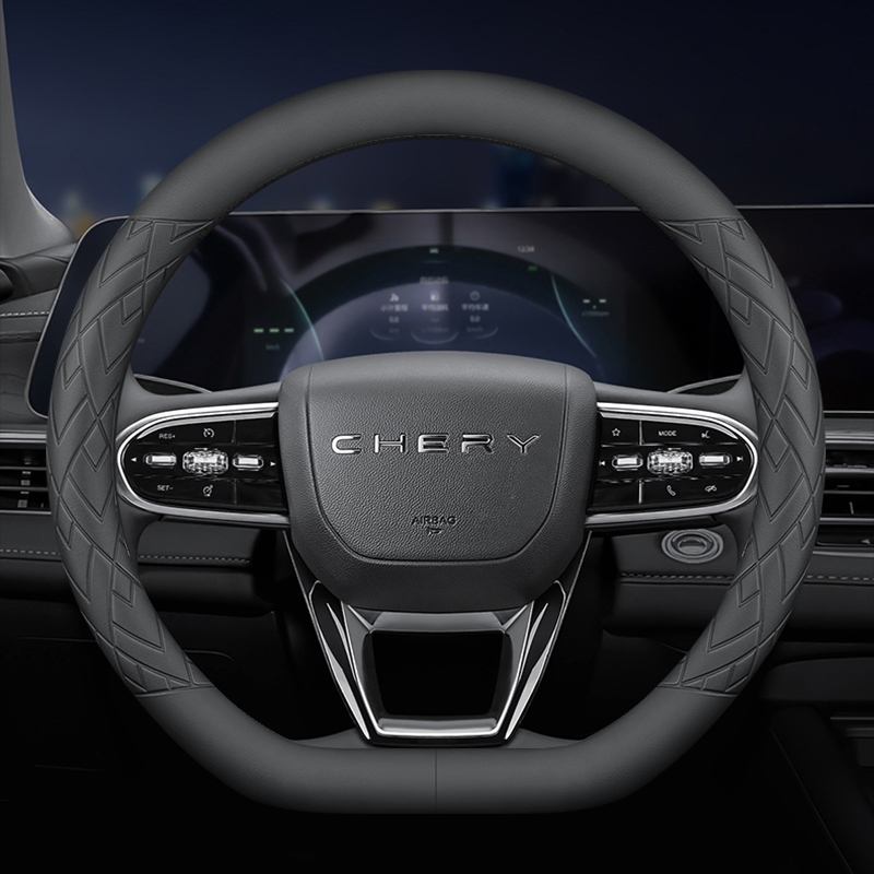 ใหม่ 3D Emboss Non Slip หนังพวงมาลัยรถสําหรับ Chery OMODA C5 O5GT E5 C7 S5 GT อุปกรณ์เสริม