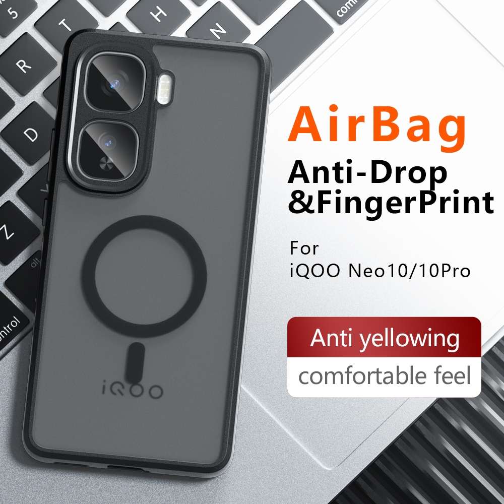 โปร่งใสกันกระแทกแม่เหล็ก Hard Case สําหรับ VIVO IQOO NEO 10 Pro + Plus IQ00 Neo10 PC ฝาครอบโทรศัพท์ป