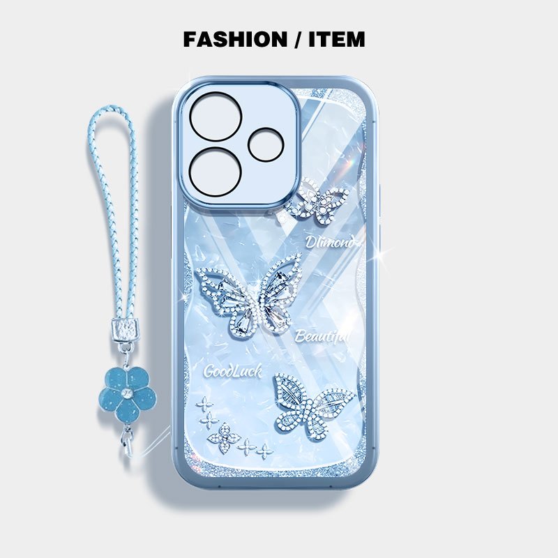 YBD สําหรับ OPPO A5X A5 Pro 5G 4G เคสโทรศัพท์หรูหราผีเสื้อและหงส์โปร่งใส