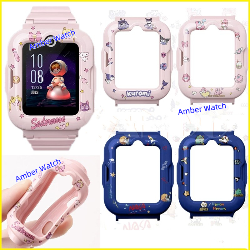 สําหรับ HUAWEI WATCH KIDS 4 Pro กรณีปกอ่อนพิมพ์การ์ตูนน่ารักเกราะป้องกัน