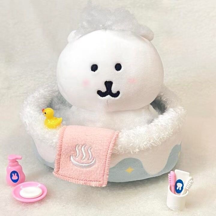 ตุ๊กตาอ่างอาบน้ํา 10 ซม. ตุ๊กตาตกแต่งบ้าน Self-Laughing หมี Jiyi ตุ๊กตาผ้าฝ้ายแต่งตัวอุปกรณ์เสริมตุ๊กตา Nest - รูปที่ 2