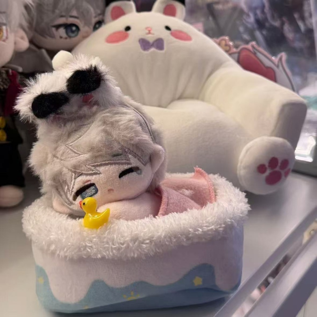 ตุ๊กตาอ่างอาบน้ํา 10 ซม. ตุ๊กตาตกแต่งบ้าน Self-Laughing หมี Jiyi ตุ๊กตาผ้าฝ้ายแต่งตัวอุปกรณ์เสริมตุ๊กตา Nest - รูปที่ 3